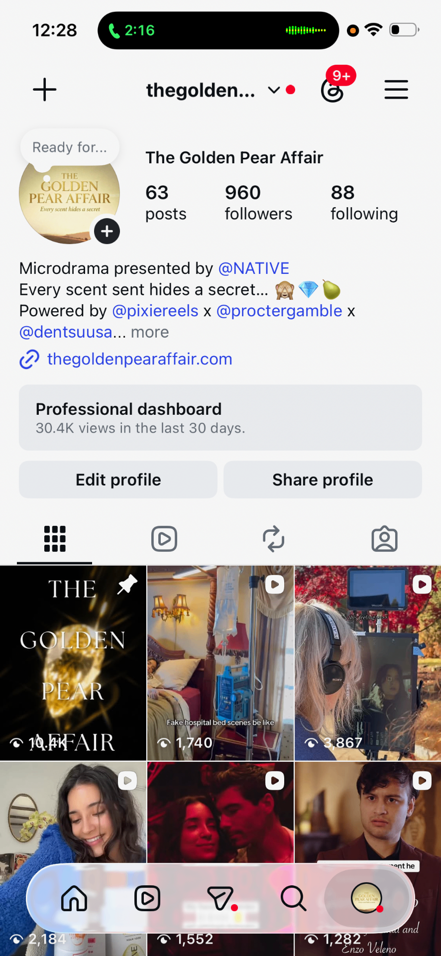 The Golden Pear Affair Instagram profile