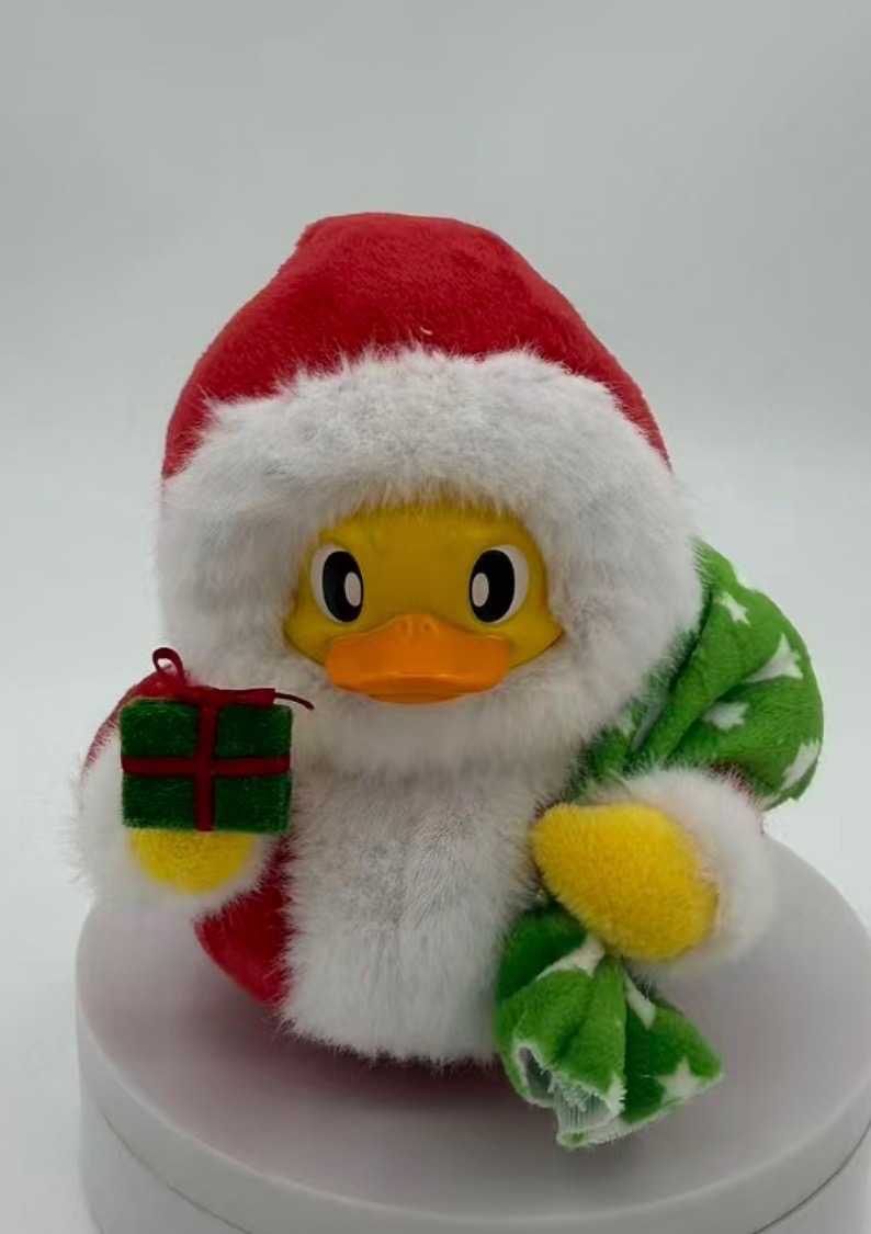 Helper Duck — gift sack and presents in hand