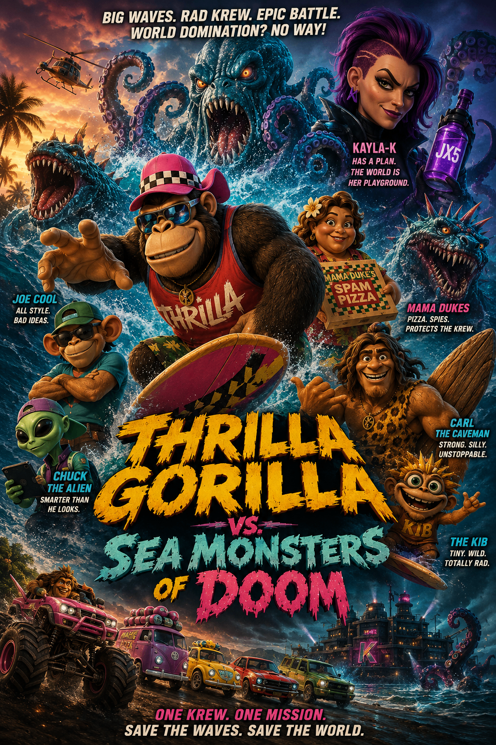 Thrilla Gorilla V The Sea Monsters of Doom poster