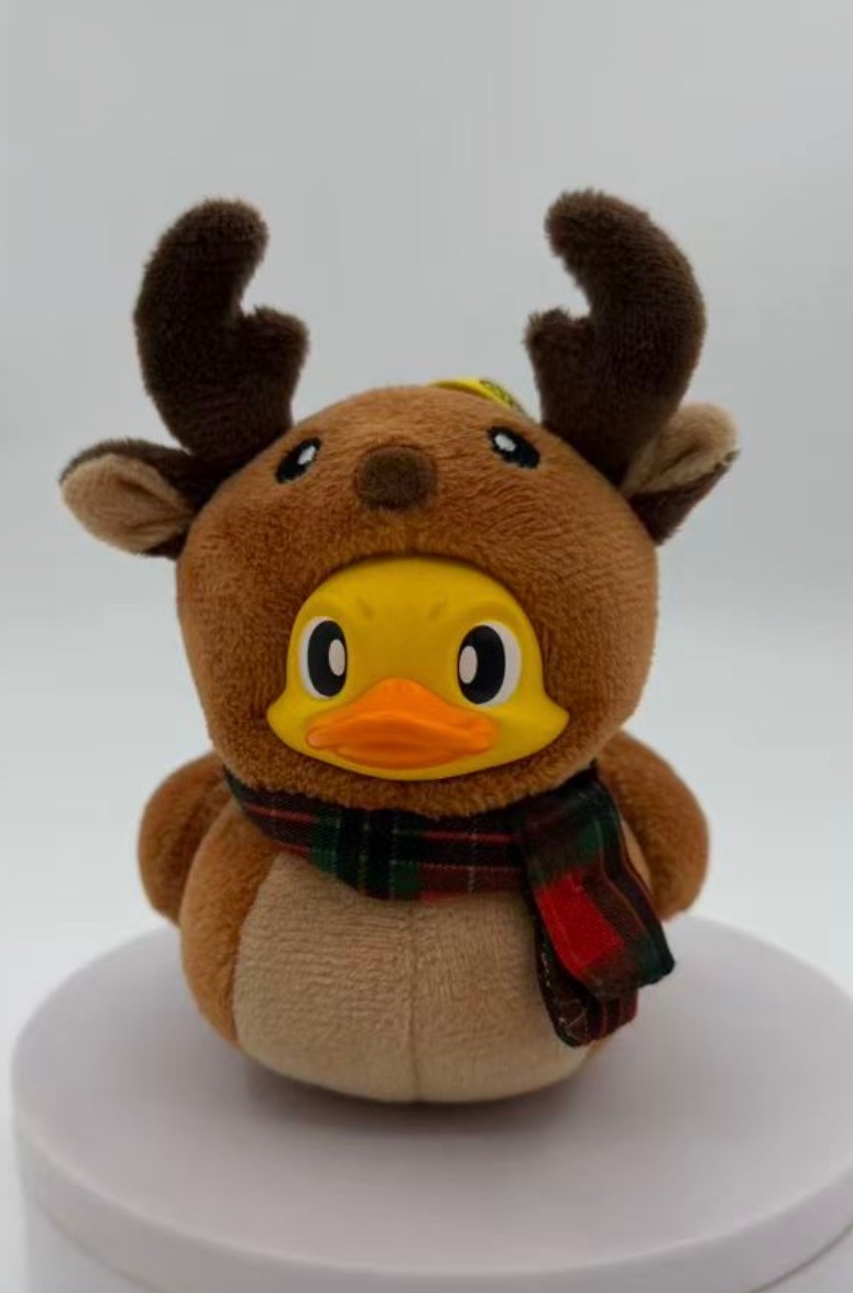Reindeer Duck — antlers and holiday scarf